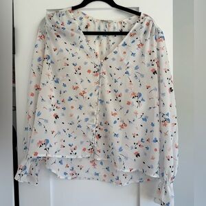 Joie Women’s Floral V-Neck Blouse